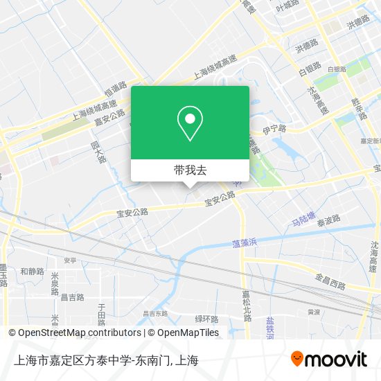 上海市嘉定区方泰中学-东南门地图
