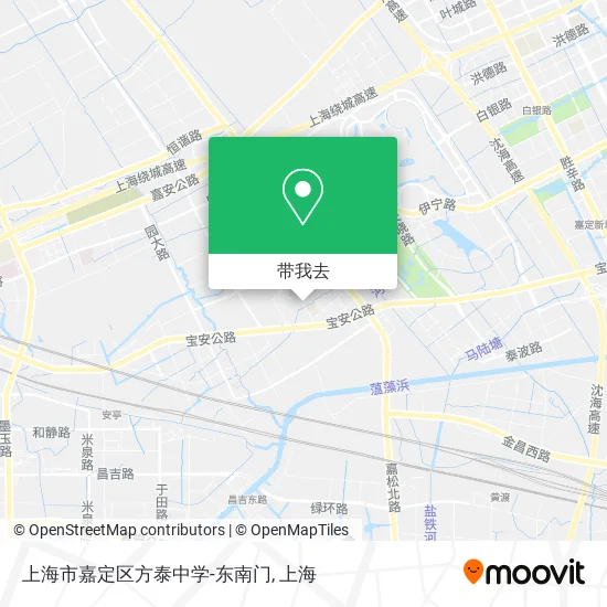 上海市嘉定区方泰中学-东南门地图
