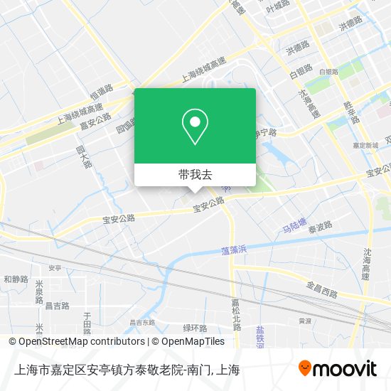 上海市嘉定区安亭镇方泰敬老院-南门地图