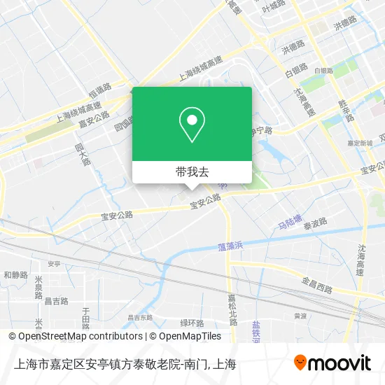 上海市嘉定区安亭镇方泰敬老院-南门地图
