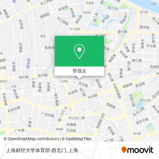 上海财经大学体育部-西北门地图