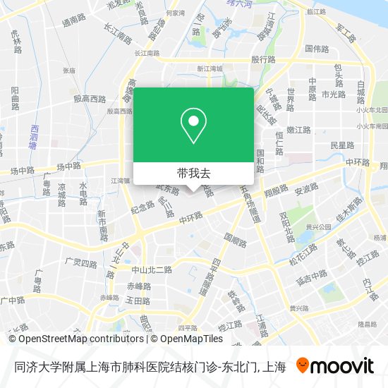 同济大学附属上海市肺科医院结核门诊-东北门地图