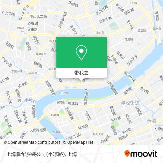 上海腾华服装公司(平凉路)地图