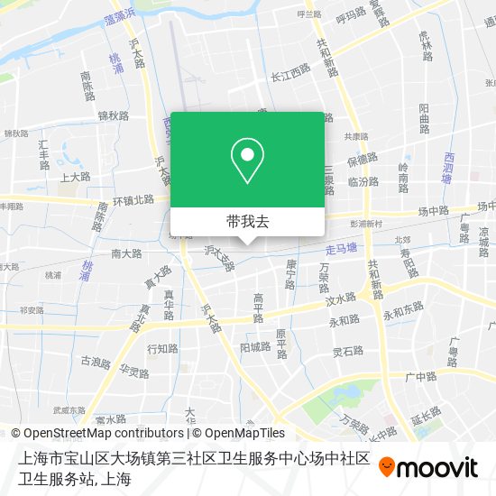 上海市宝山区大场镇第三社区卫生服务中心场中社区卫生服务站地图