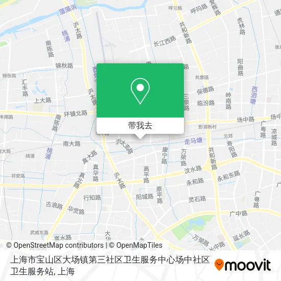 上海市宝山区大场镇第三社区卫生服务中心场中社区卫生服务站地图