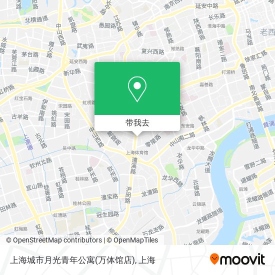 上海城市月光青年公寓(万体馆店)地图