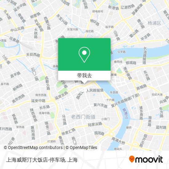 上海威斯汀大饭店-停车场地图