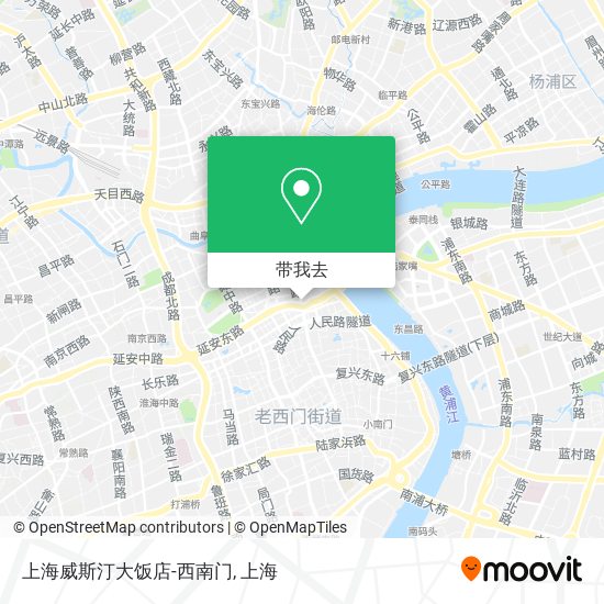 上海威斯汀大饭店-西南门地图