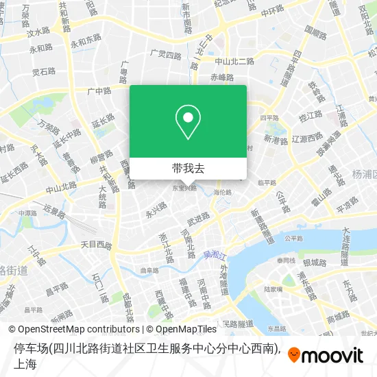 停车场(四川北路街道社区卫生服务中心分中心西南)地图