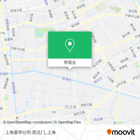 上海慕华公司-西北门地图