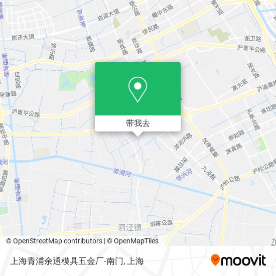 上海青浦余通模具五金厂-南门地图