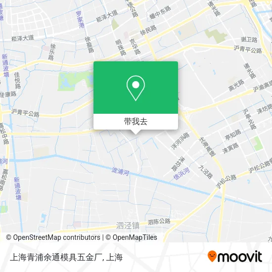 上海青浦余通模具五金厂地图