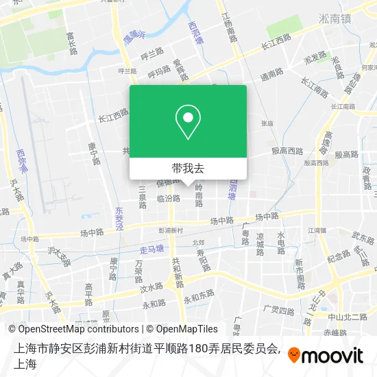 上海市静安区彭浦新村街道平顺路180弄居民委员会地图