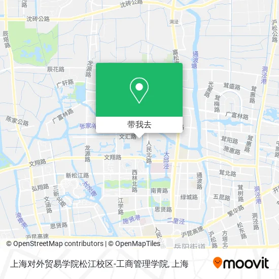 上海对外贸易学院松江校区-工商管理学院地图
