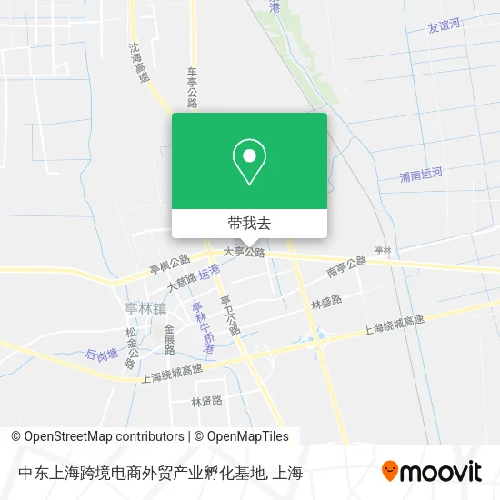 中东上海跨境电商外贸产业孵化基地地图