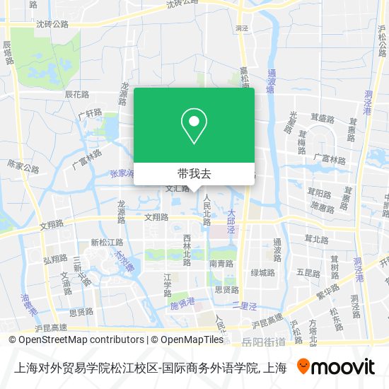 上海对外贸易学院松江校区-国际商务外语学院地图
