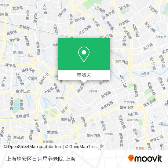 上海静安区日月星养老院地图