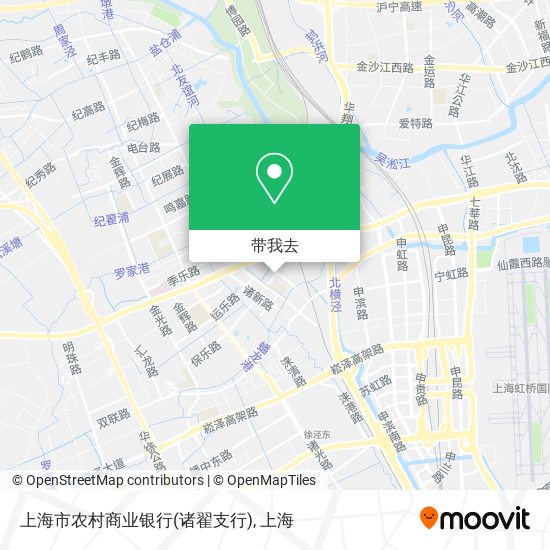 上海市农村商业银行(诸翟支行)地图
