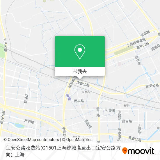 宝安公路收费站(G1501上海绕城高速出口宝安公路方向)地图