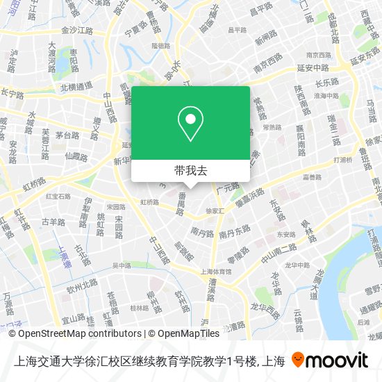 上海交通大学徐汇校区继续教育学院教学1号楼地图