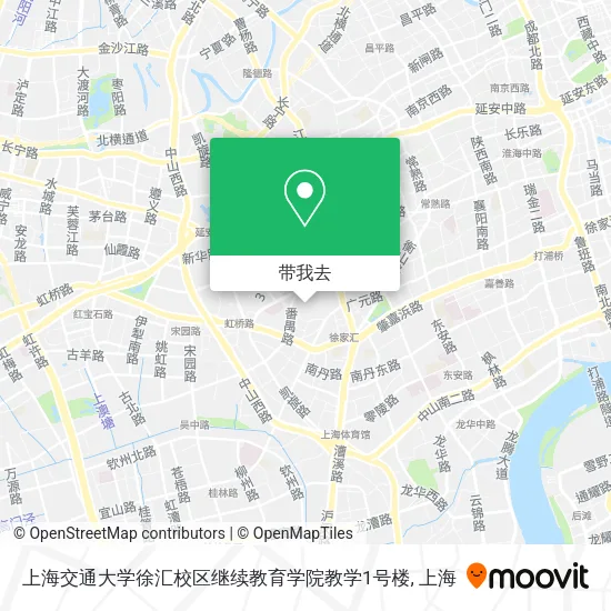 上海交通大学徐汇校区继续教育学院教学1号楼地图