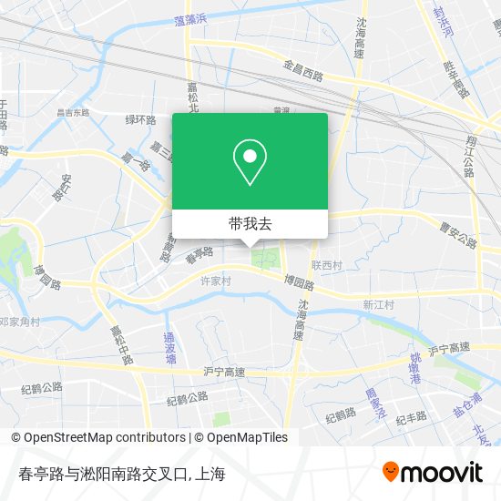 春亭路与淞阳南路交叉口地图