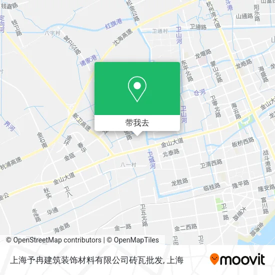 上海予冉建筑装饰材料有限公司砖瓦批发地图
