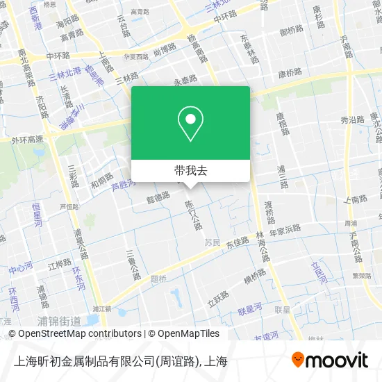 上海昕初金属制品有限公司(周谊路)地图