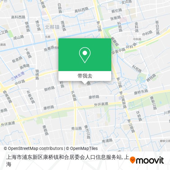 上海市浦东新区康桥镇和合居委会人口信息服务站地图