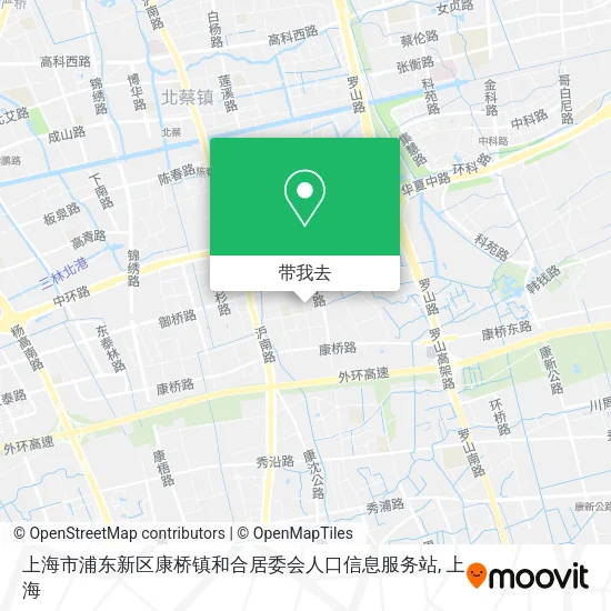 上海市浦东新区康桥镇和合居委会人口信息服务站地图