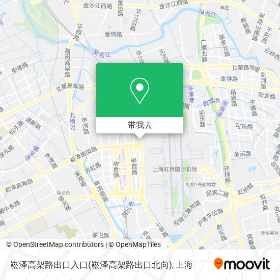 崧泽高架路出口入口(崧泽高架路出口北向)地图