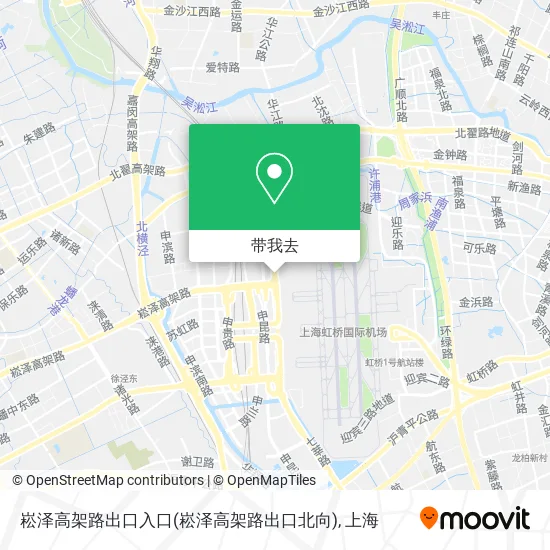 崧泽高架路出口入口(崧泽高架路出口北向)地图
