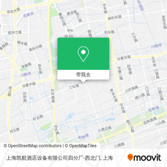 上海凯航酒店设备有限公司四分厂-西北门地图