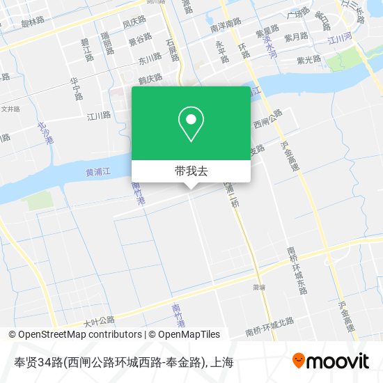 奉贤34路(西闸公路环城西路-奉金路)地图