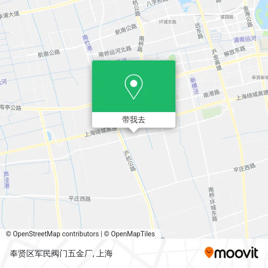 奉贤区军民阀门五金厂地图