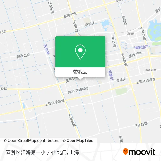 奉贤区江海第一小学-西北门地图