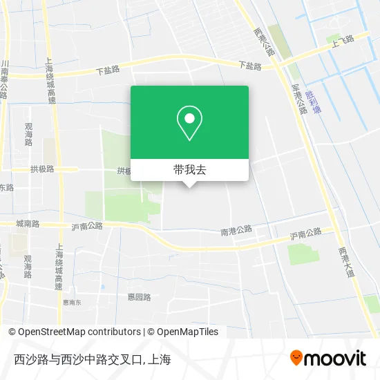 西沙路与西沙中路交叉口地图