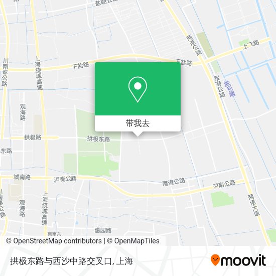 拱极东路与西沙中路交叉口地图