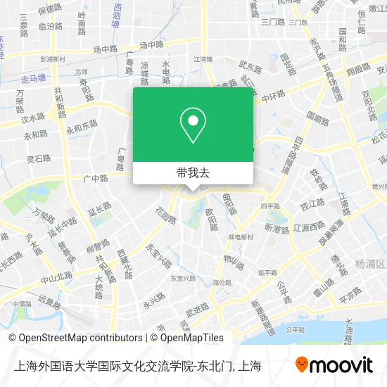 上海外国语大学国际文化交流学院-东北门地图