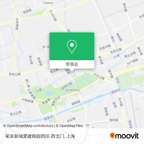 菊泉新城爱建顾园西区-西北门地图