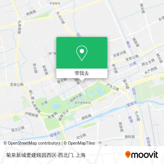 菊泉新城爱建顾园西区-西北门地图
