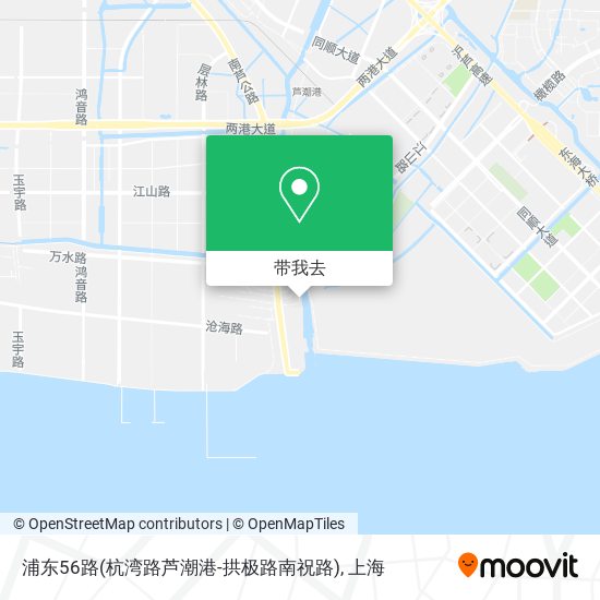 浦东56路(杭湾路芦潮港-拱极路南祝路)地图