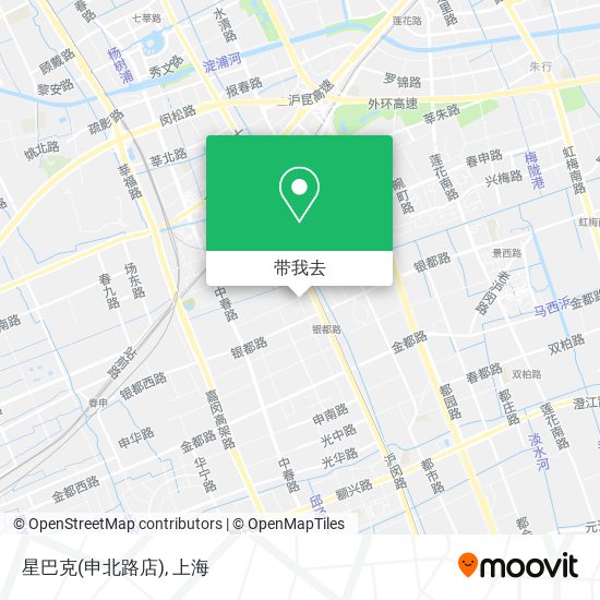 星巴克(申北路店)地图
