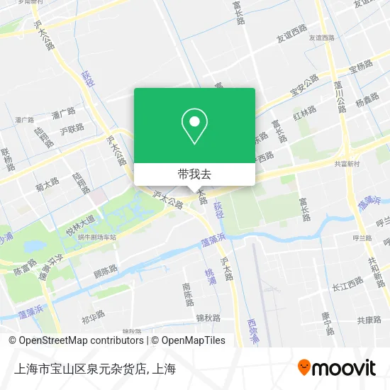 上海市宝山区泉元杂货店地图