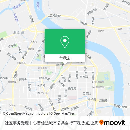 社区事务受理中心普信达城市公共自行车租赁点地图