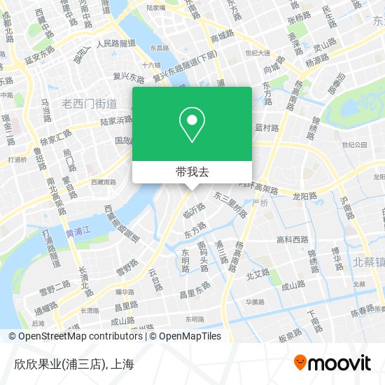 欣欣果业(浦三店)地图