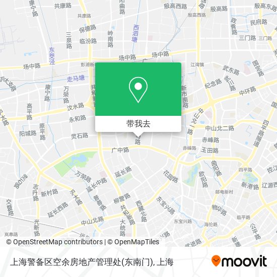 上海警备区空余房地产管理处(东南门)地图