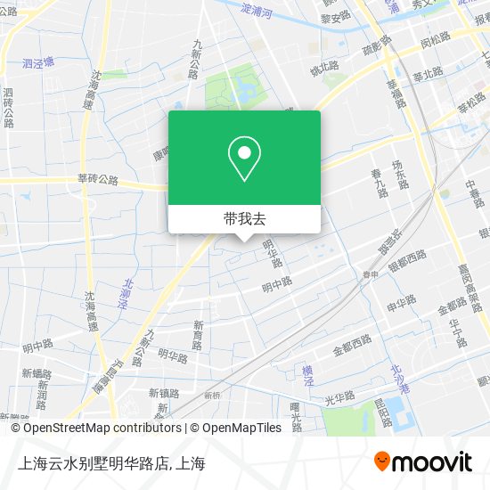 上海云水别墅明华路店地图
