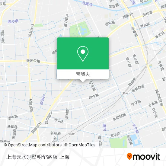 上海云水别墅明华路店地图