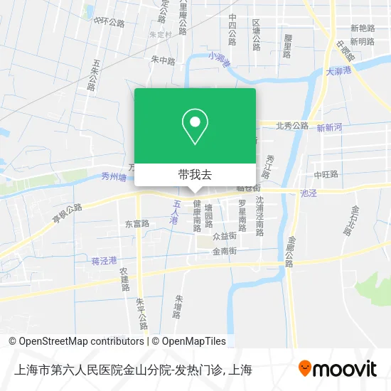 上海市第六人民医院金山分院-发热门诊地图